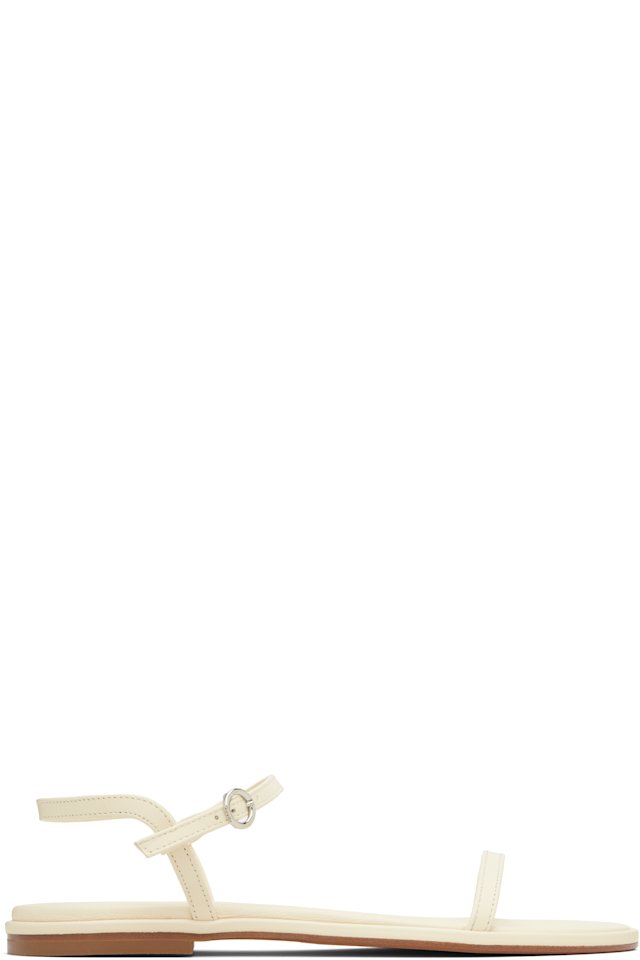 Aeyde — Off-White Nettie Leather Sandals