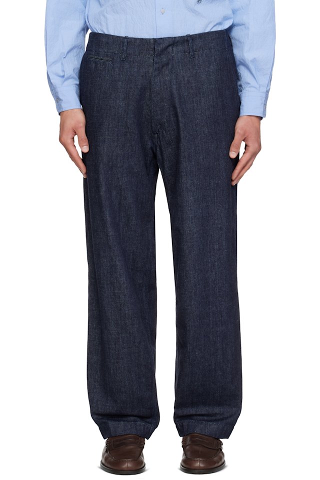 nanamica — Navy Wide Jeans