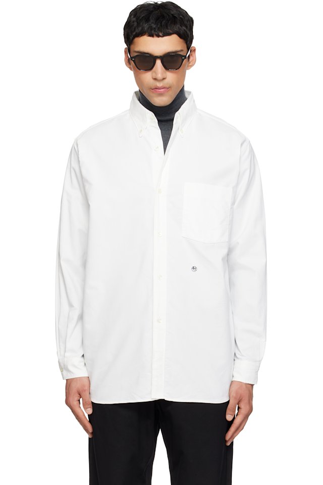nanamica — Off-White Button Down Wind Shirt