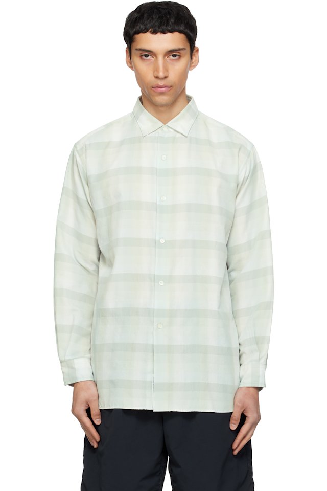 nanamica — Green Regular Collar Wind Shirt
