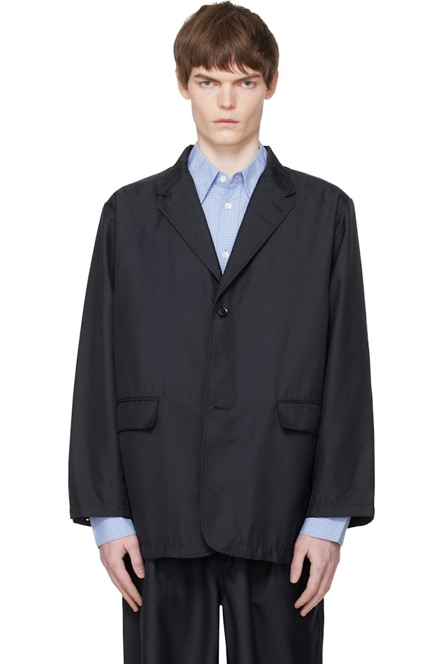 nanamica — Navy Polyester Twill Club Blazer