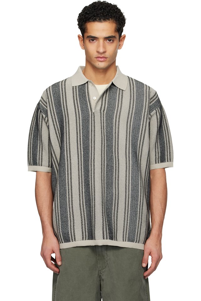 nanamica — Gray OOAL Knit Sweater Polo