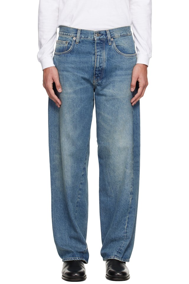 Sunflower — Blue Wide Twist Jeans