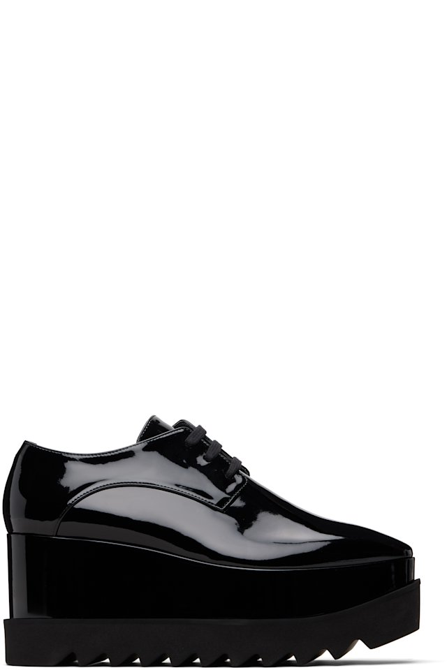 Stella McCartney — Black Limited Edition Elyse Monochrome Platform Derbys