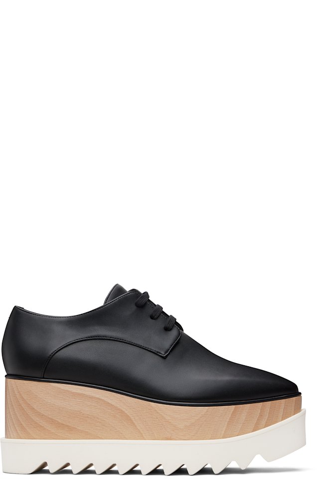 Stella McCartney — Black Elyse Platform Derbys