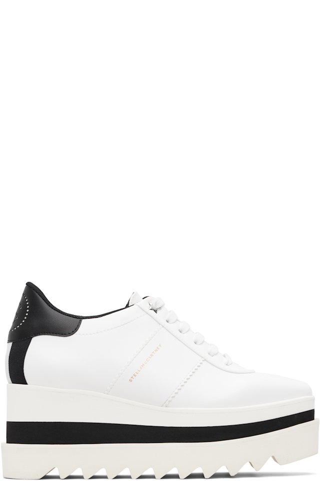 Stella McCartney — White Sneak-Elyse Platform Sneakers