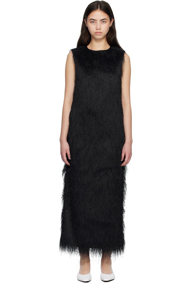 Loulou de Saison — Black TIWA Fringed Maxi Dress
