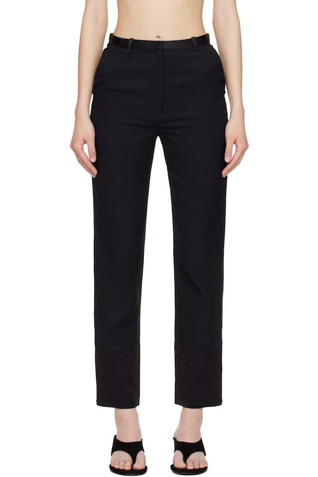 Loulou de Saison — Black Mahony Straight Leg Trousers