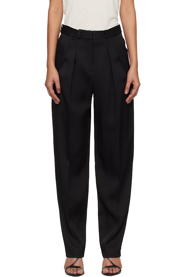 Loulou de Saison — Black Alio Pleated Trousers