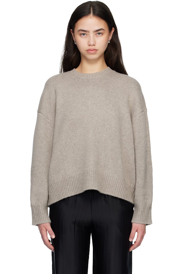 Loulou de Saison — Taupe PIA Oversized Cashmere Sweater