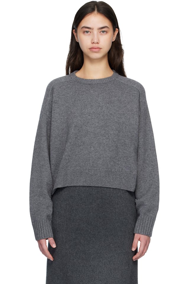 Loulou de Saison — Gray BRUZZI LDS Cropped Sweater
