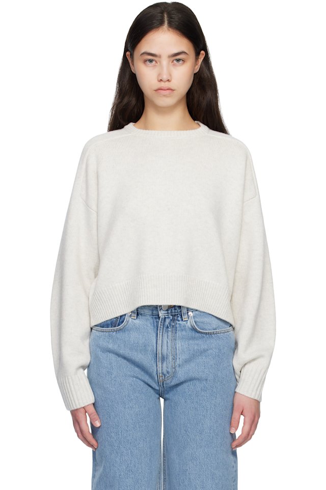Loulou de Saison — Gray BRUZZI LDS Cropped Sweater
