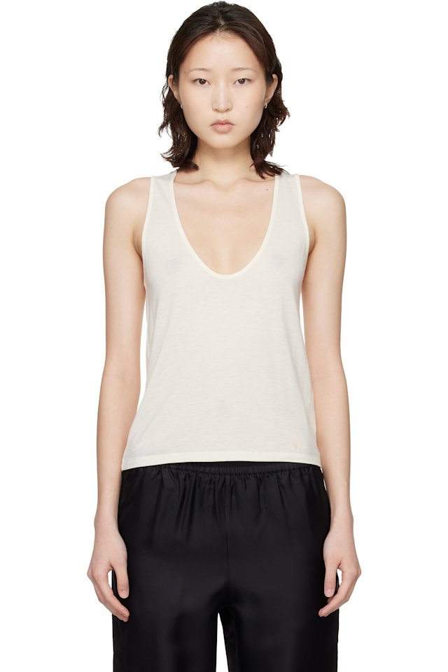 Loulou de Saison — White Albia LDS U Neck Tank Top