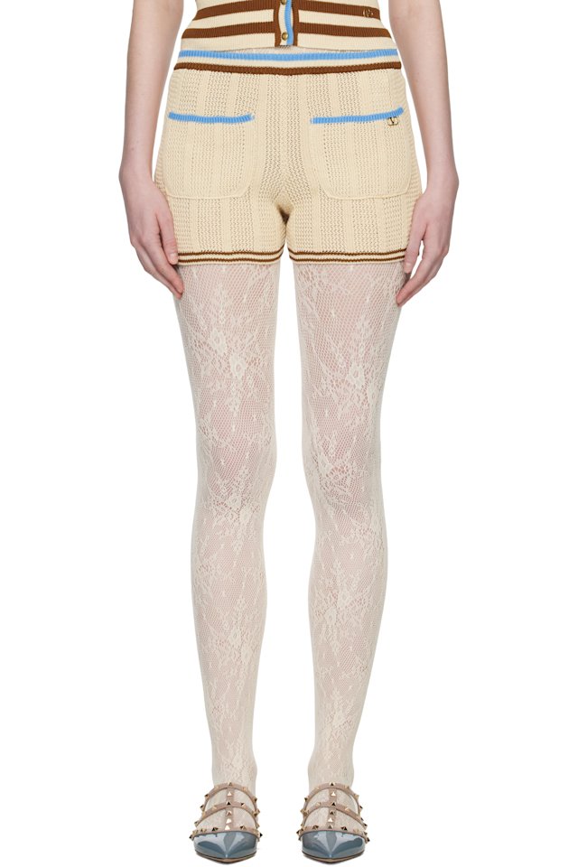 Valentino — Beige Cotton Shorts