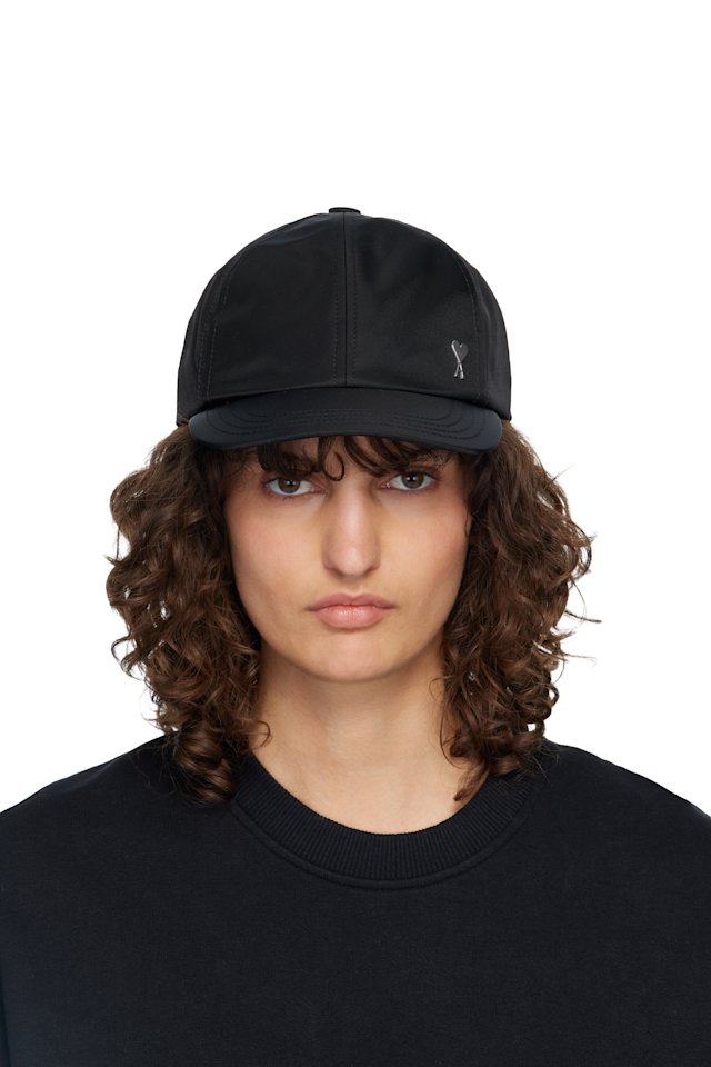 AMI Paris — Black Ami de Coeur Stud Cap