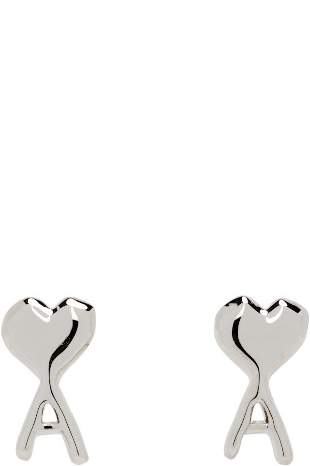AMI Paris — Ami de Coeur Hammered Earrings