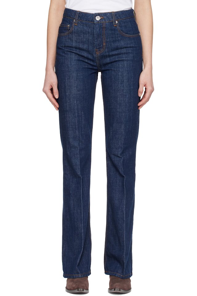 AMI Paris — Navy Cotton Bootcut Fit Jeans