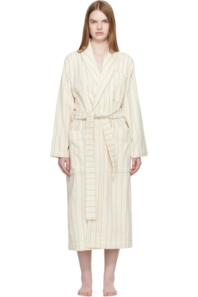 Tekla — Off White Terry Classic Bathrobe