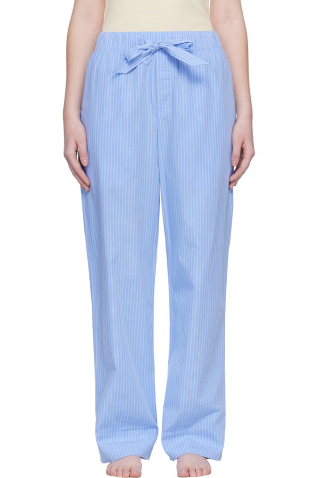 Tekla — Blue Poplin Pyjama Pants