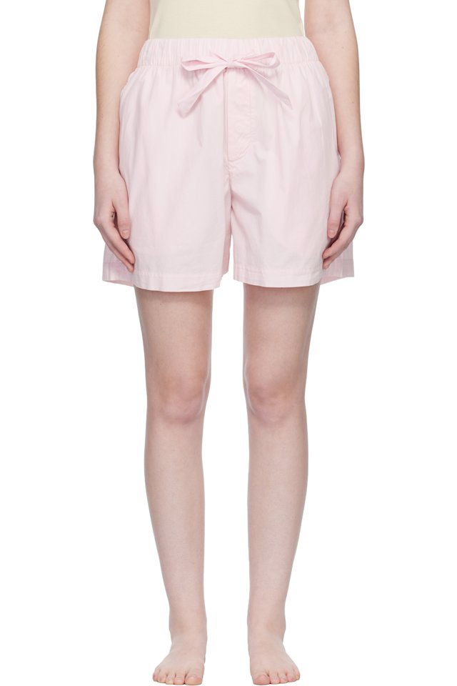 Tekla — Pink Poplin Pyjama Shorts