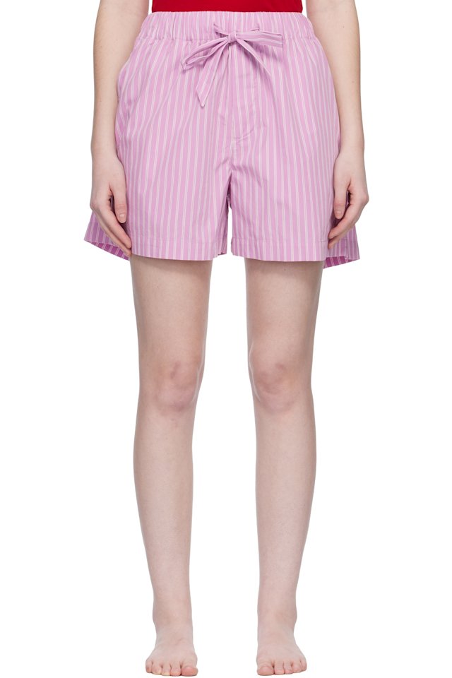 Tekla — Pink Poplin Pyjama Shorts