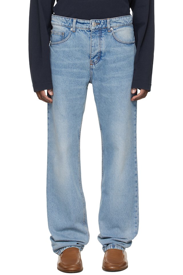 AMI Paris — Blue Cotton Classic Fit Jeans