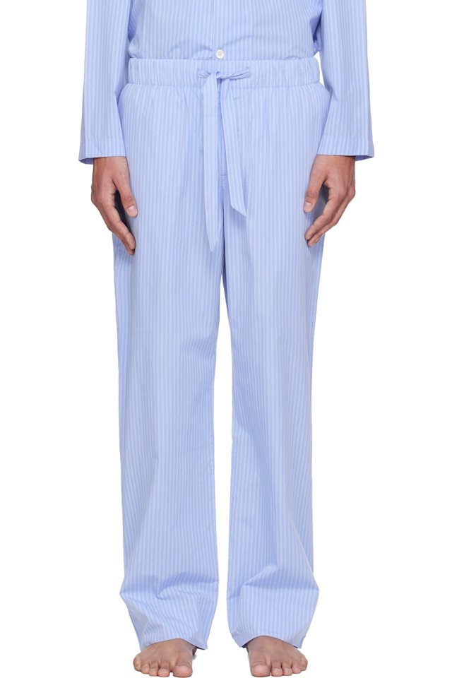 Tekla — Blue Poplin Pyjama Pants