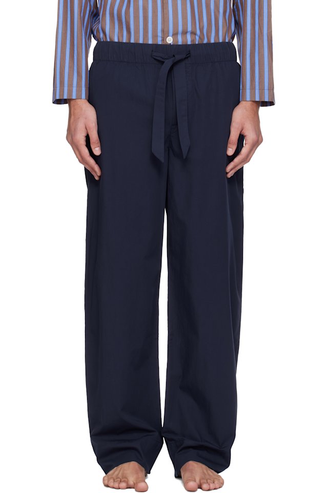 Tekla — Navy Poplin Pyjama Pants