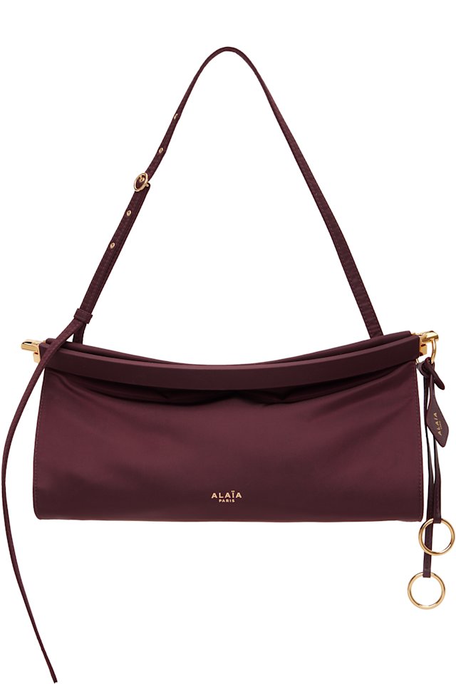 ALAÏA — Burgundy 'Le Click' East West Medium Bag