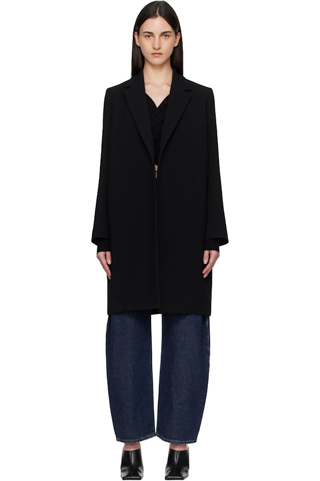 ALAÏA — Black Virgin Wool Coat