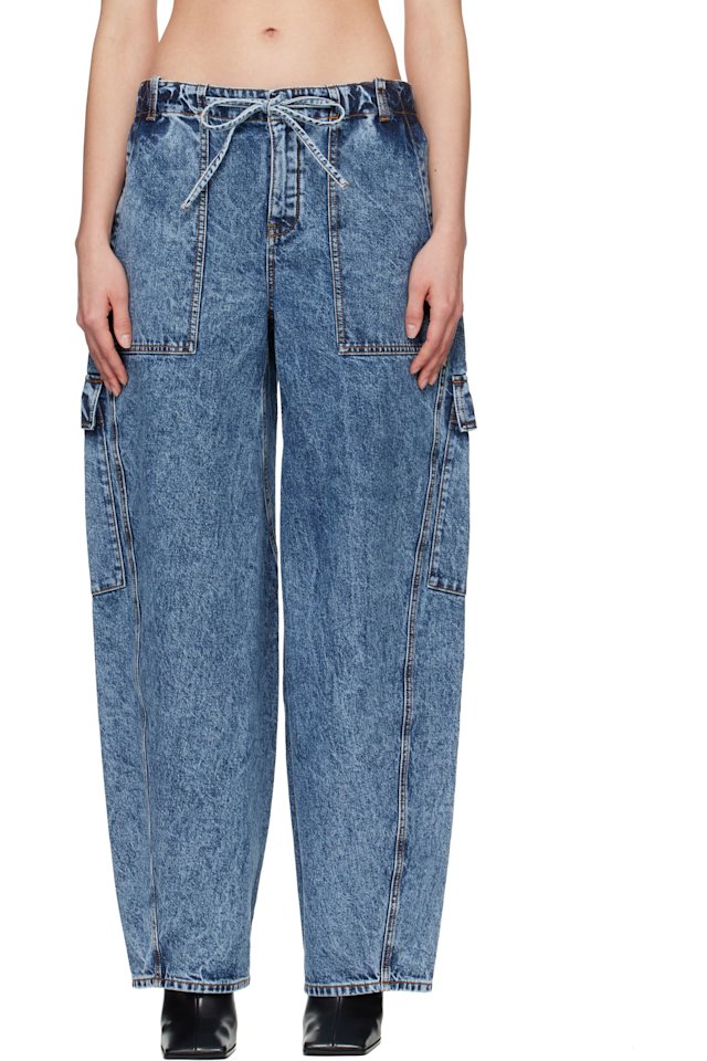 ALAÏA — Blue Cargo Jeans