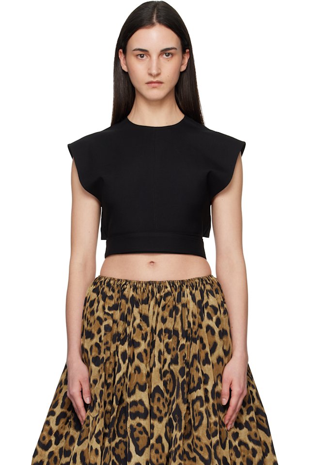 ALAÏA — Black Belted Blouse