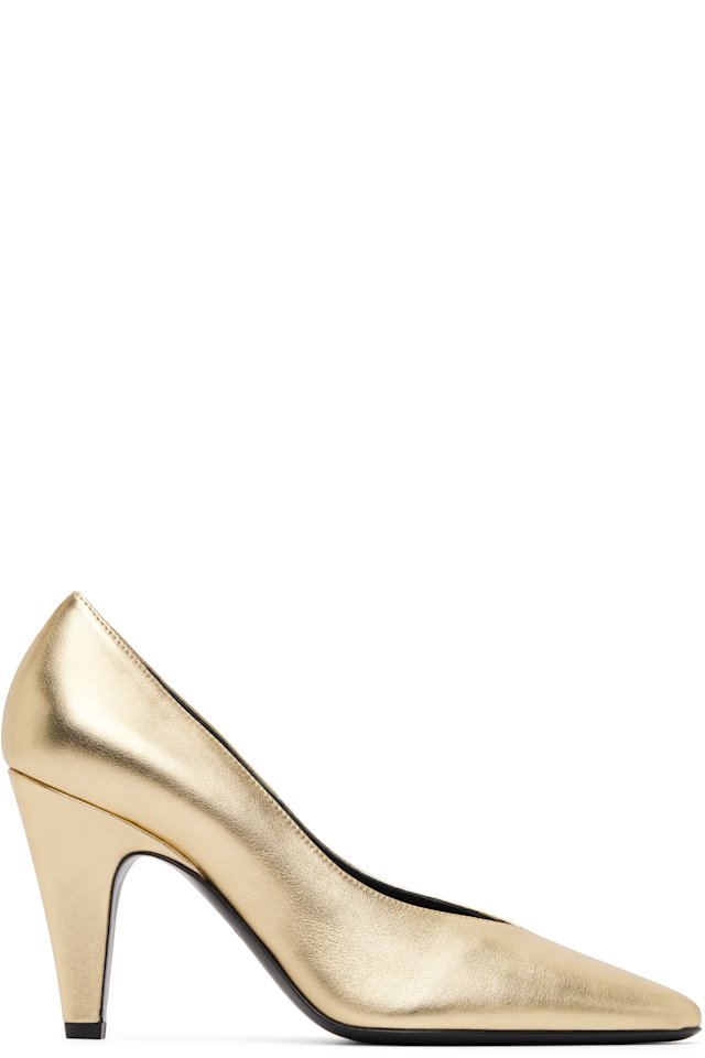ALAÏA — Gold Cone Heels