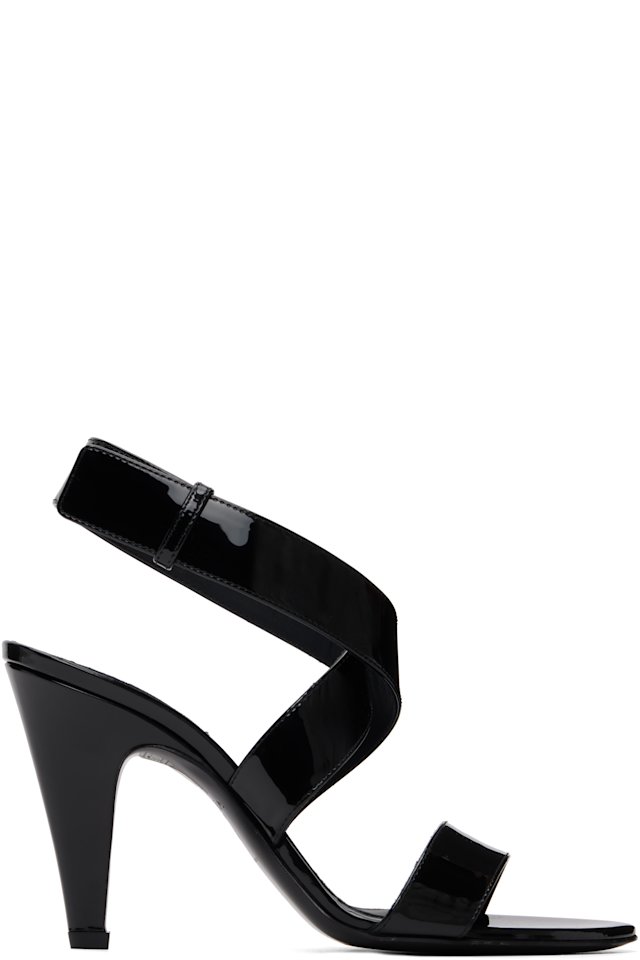 ALAÏA — Black Cone Heeled Sandals