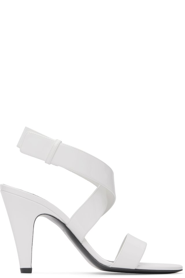 ALAÏA — White Cone Heeled Sandals