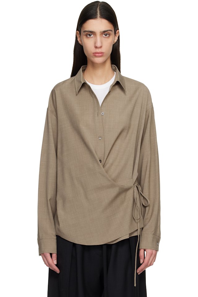 LE17SEPTEMBRE — Brown Side Twisted Shirt