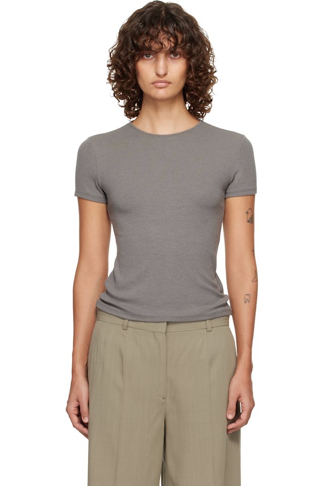 LE17SEPTEMBRE — Gray Basic Wool T-shirt