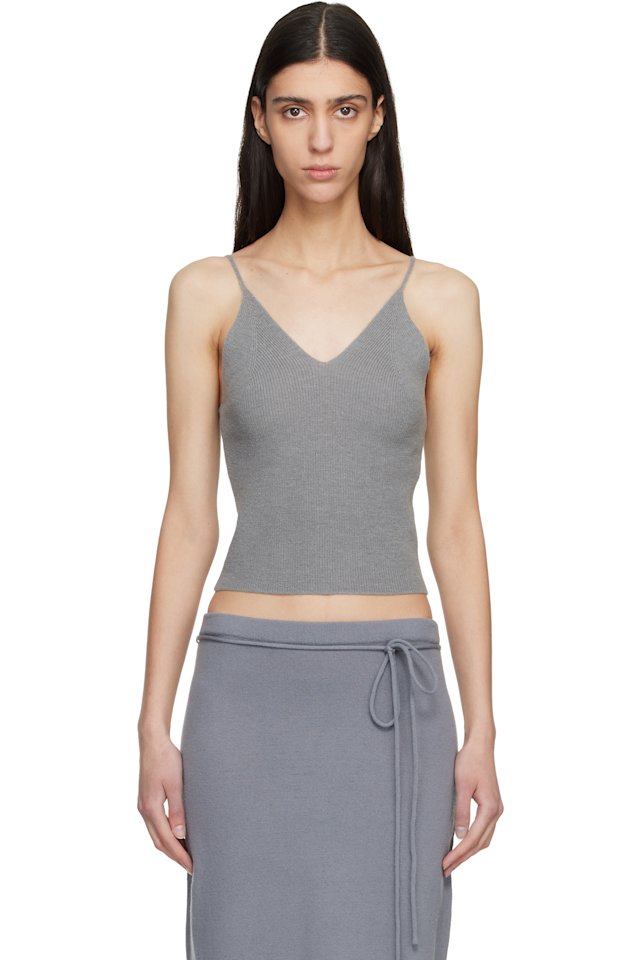 LE17SEPTEMBRE — Gray Anne Sleeveless Knit Tank Top