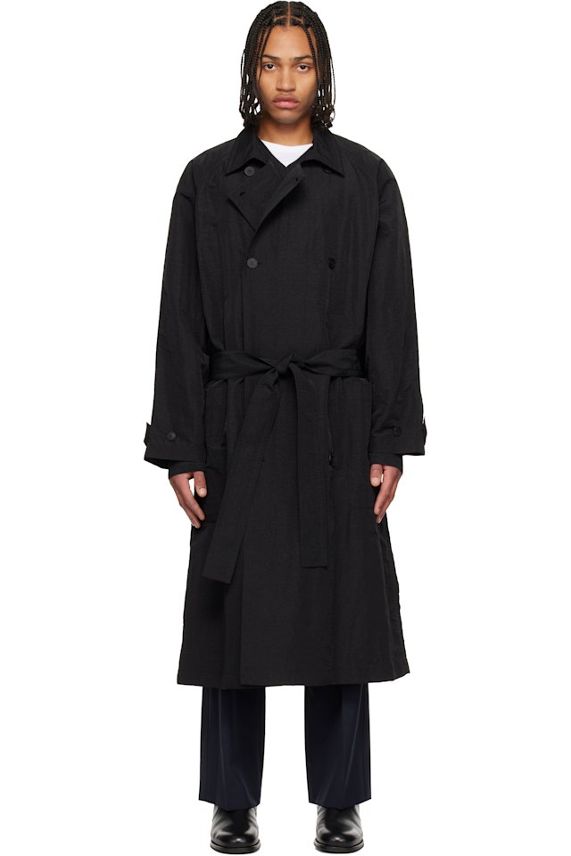 LE17SEPTEMBRE — Black Crisp Raglan Trench Coat