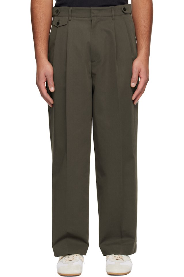 LE17SEPTEMBRE — Brown Two Tuck Trousers