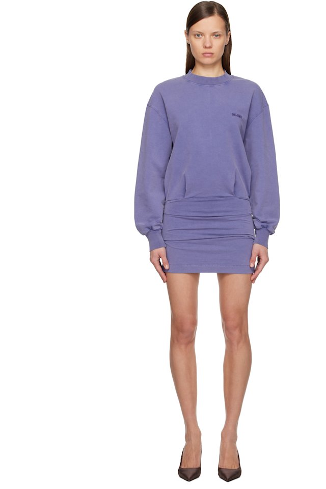 The Attico — Purple Light American Fleece Minidress