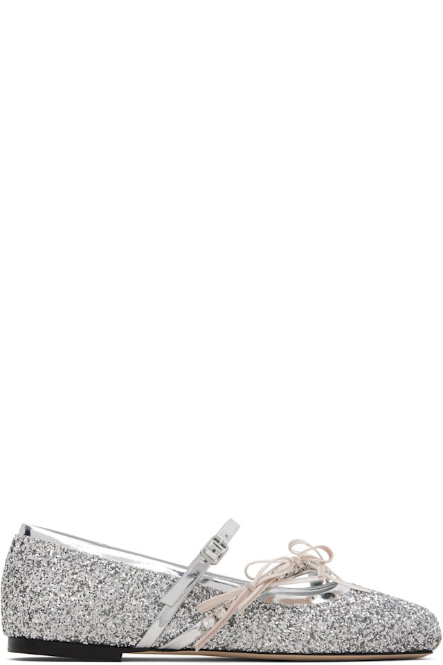 Jimmy Choo — Silver Loli Ballerina Flats