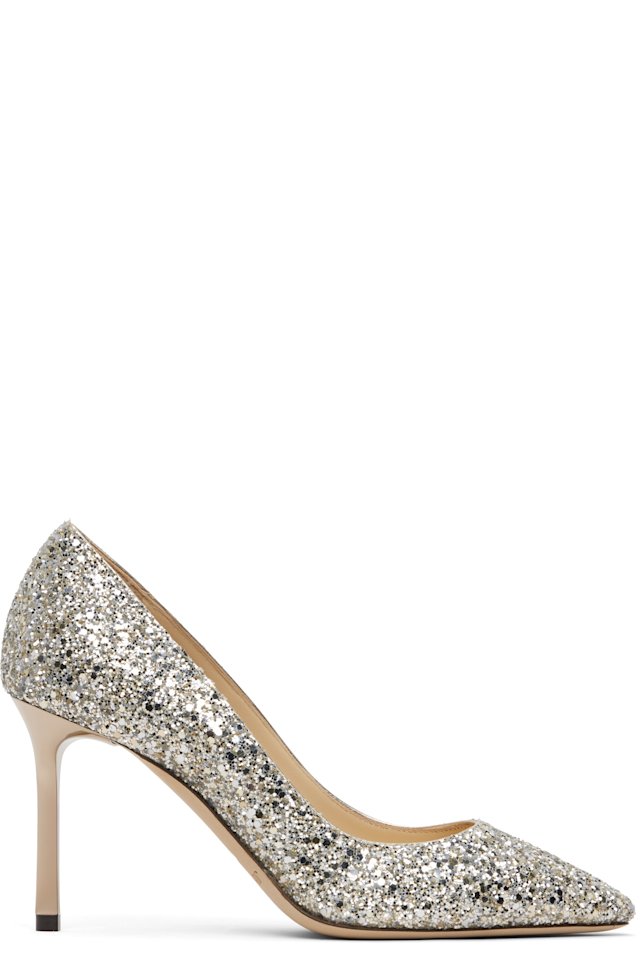 Jimmy Choo — Silver Romy 85 Heels