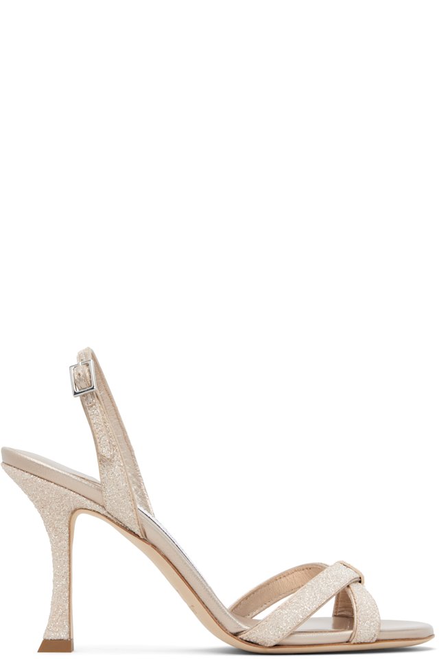 Jimmy Choo — Rose Gold Elsy 90 Heeled Sandals