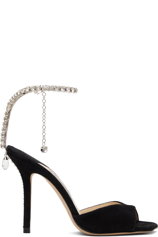 Jimmy Choo — Black Saeda 100 Heeled Sandals
