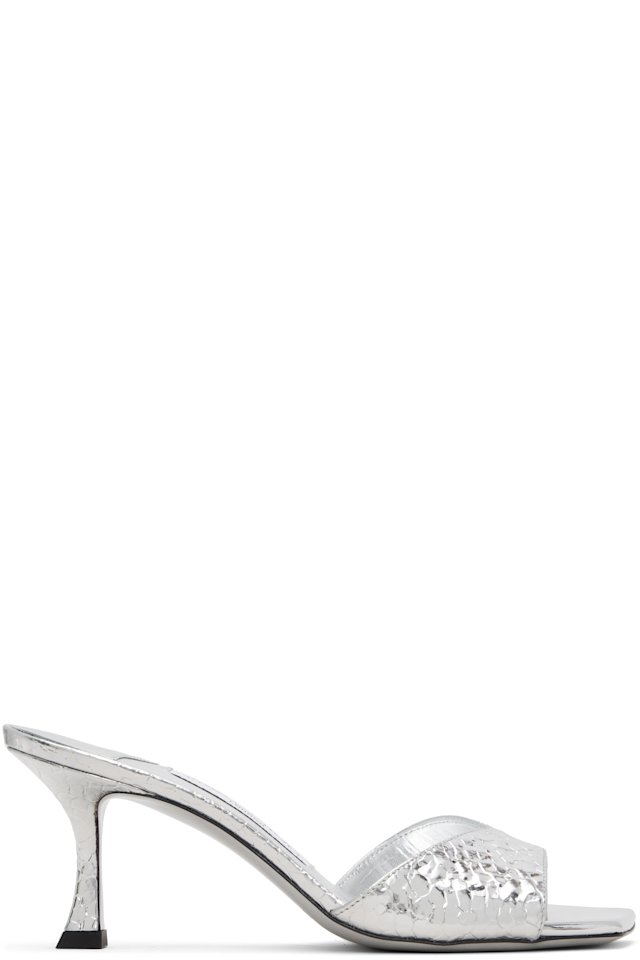 Jimmy Choo — Silver Skye 70 Heeled Sandals