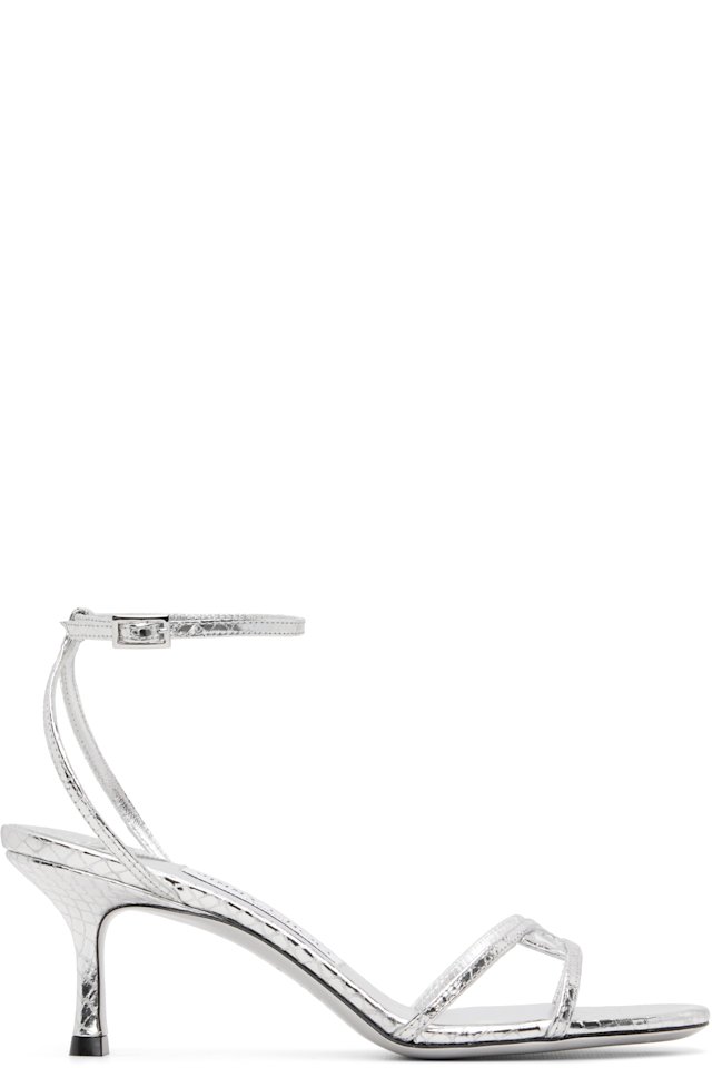 Jimmy Choo — Silver 1998 Leo 65 Heeled Sandals