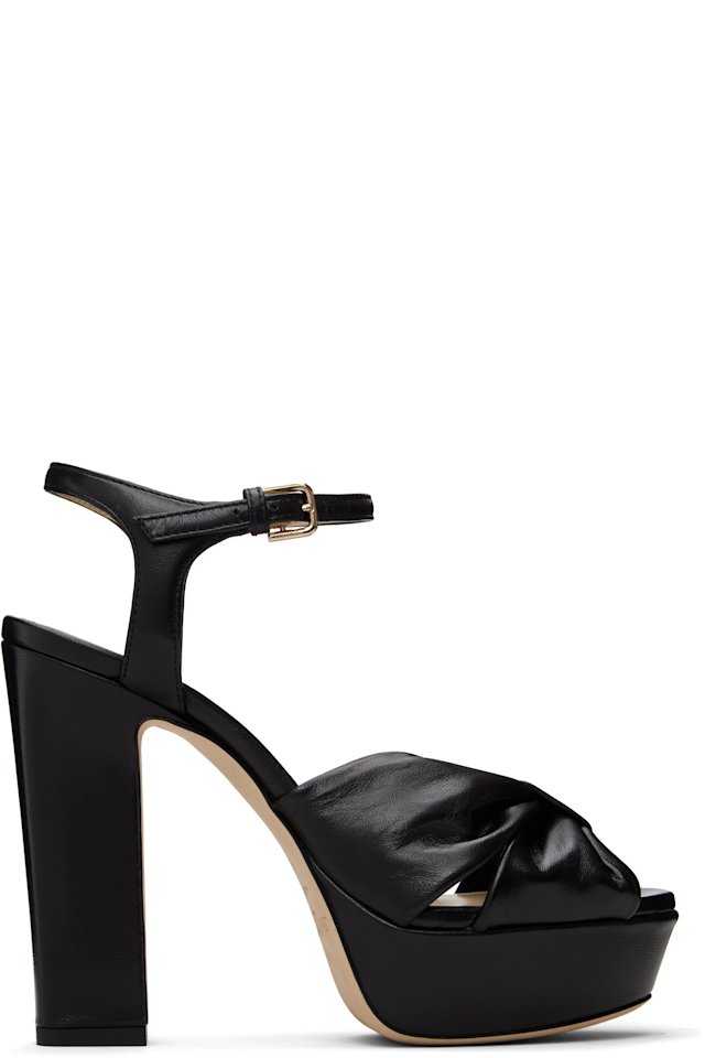 Jimmy Choo — Black Heloise 120 Platform Sandals