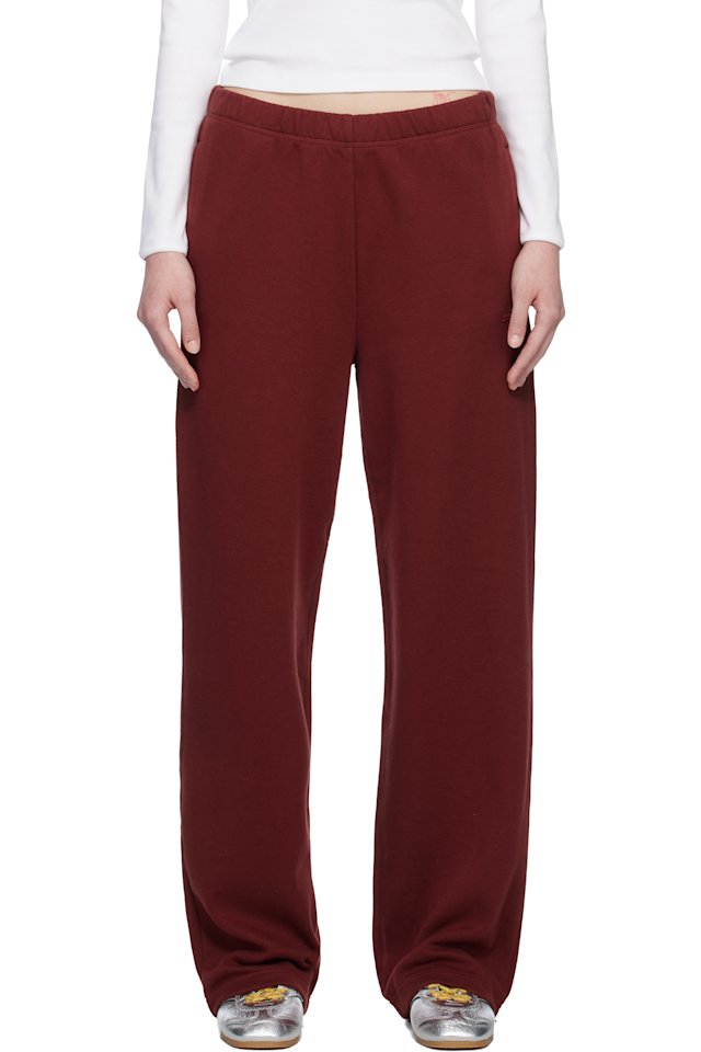 SKIMS — Red Cotton Fleece Classic Straight Leg Sweatpants