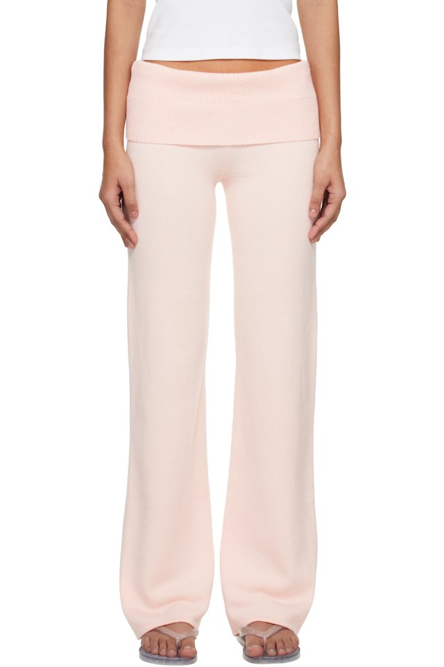 SKIMS — Pink 'Sweater Knits' Foldover Lounge Pants